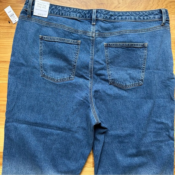 Talbots WIDE LEG CROP DENIM JEANS HOFFMAN WASH WOMEN Sz 20WP Casual BOHO NWT - Picture 5 of 15
